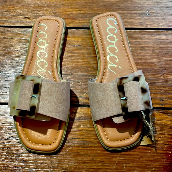 CCOCCI Suzie tortoise shell sandals in Blush - Picture 8 of 9